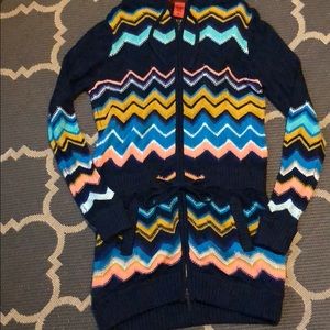BNWOT Missoni hooded zip up sweater